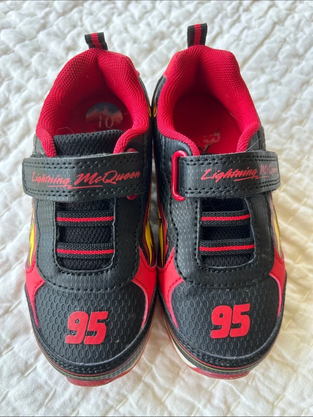 Lightning McQueen Boys Black and Red Sneakers